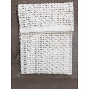 New handcrafted woven clutch shoulder bag woven ivory silver metallic 8"X6"